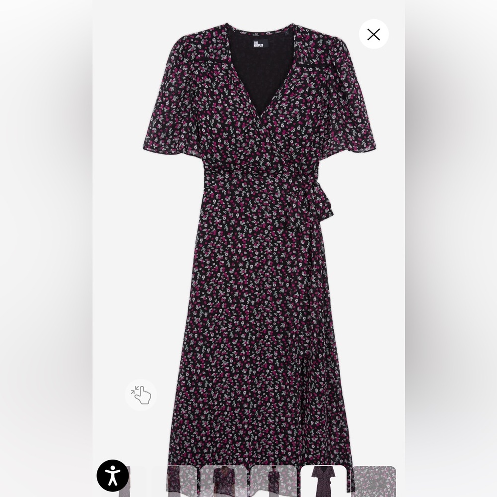 THE KOOPLES LONG PRINTED WRAP DRESS